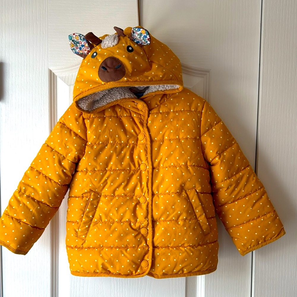EUC Mini Boden Giraffe Puffer Coat 🦒